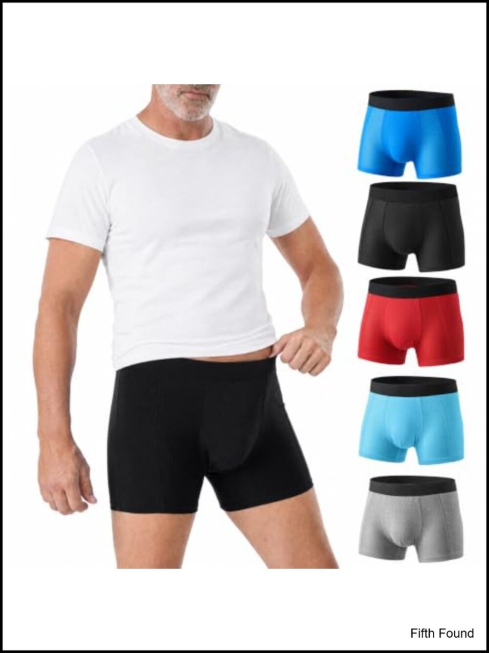 Incontinence Underwear for Men 200ml Absorbency Boxer Briefs Reusable XL 5-Pack